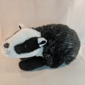 Cabin Critters 2002 Plush Badger Stuffed Animal Toy Vintage Black White Wildlife
